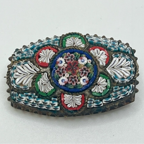 1920'S ANTIQUE ITALIAN
MICRO MOSAIC PIN
MICROMOSAIC - Picture 1 of 11